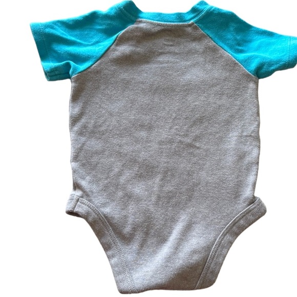 3/$20 GARANIMALS 0-3 M Baby Blue & Grey Puppy Onesie - Picture 2 of 3